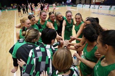 240525 - Cardiff Dragons v Loughborough Lightning - NxtGen - Team huddle
