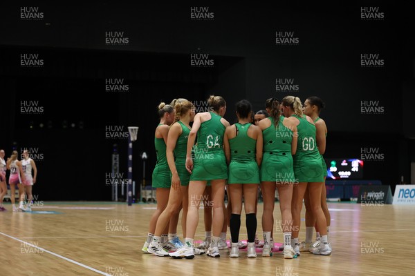 240525 - Cardiff Dragons v Loughborough Lightning - NxtGen - Team huddle