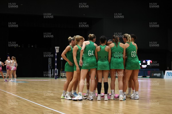240525 - Cardiff Dragons v Loughborough Lightning - NxtGen - Team huddle