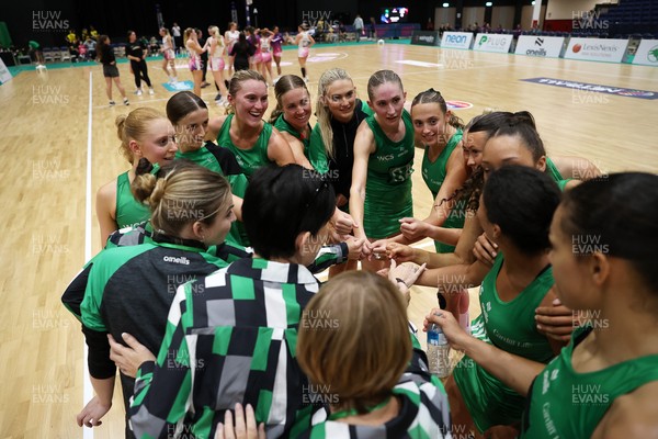 240525 - Cardiff Dragons v Loughborough Lightning - NxtGen - Team huddle