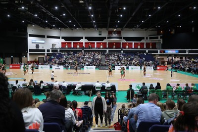 050425 - Cardiff Dragons v Manchester Thunder - Netball Super League - General View of the Utlilita Arena