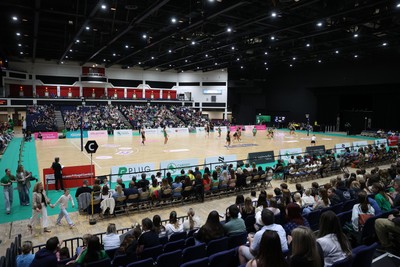 050425 - Cardiff Dragons v Manchester Thunder - Netball Super League - General View of the Utlilita Arena