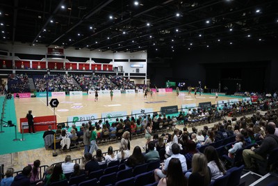 050425 - Cardiff Dragons v Manchester Thunder - Netball Super League - General View of the Utlilita Arena