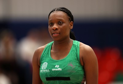 160525 - Cardiff Dragons v Nottingham Forest - Netball Super League - Khanyisa Chawane of Cardiff Dragons