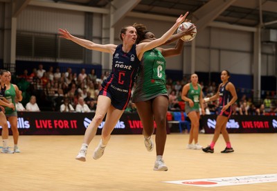 160525 - Cardiff Dragons v Nottingham Forest - Netball Super League - Khanyisa Chawane of Cardiff Dragons