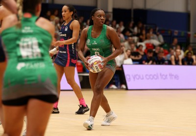 160525 - Cardiff Dragons v Nottingham Forest - Netball Super League - Khanyisa Chawane of Cardiff Dragons