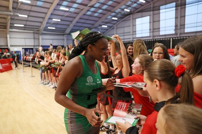 160525 - Cardiff Dragons v Nottingham Forest - Netball Super League - Khanyisa Chawane of Cardiff Dragons