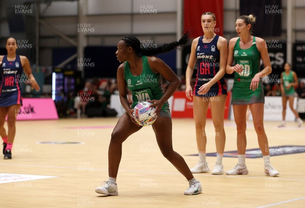 160525 - Cardiff Dragons v Nottingham Forest - Netball Super League - Khanyisa Chawane of Cardiff Dragons