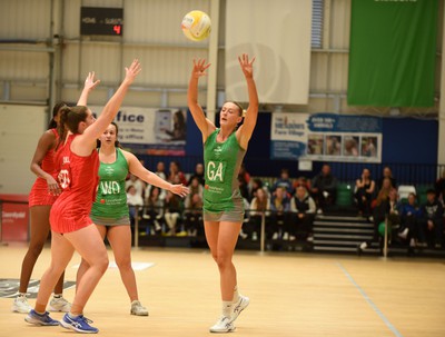 260424 - Cardiff Dragons v Strathclyde Sirens - Vitality Netball Super League - Phillipa Yarranton of Cardiff Dragons