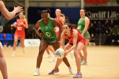 260424 - Cardiff Dragons v Strathclyde Sirens - Vitality Netball Super League - Hannah Leighton of Strathclyde Sirens