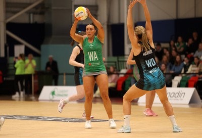 190424 - Cardiff Dragons v Surrey Storms - Vitality Netball Super League - Elle McDonald of Cardiff Dragons