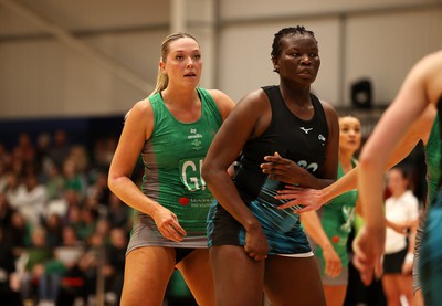 190424 - Cardiff Dragons v Surrey Storms - Vitality Netball Super League - Leah Middleton of Cardiff Dragons