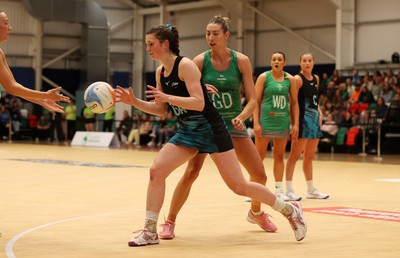 190424 - Cardiff Dragons v Surrey Storms - Vitality Netball Super League - Jacqui Newton of Cardiff Dragons