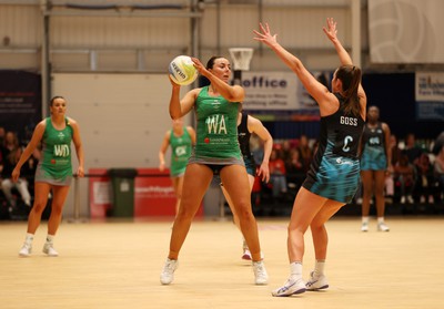 190424 - Cardiff Dragons v Surrey Storms - Vitality Netball Super League - Elle McDonald of Cardiff Dragons