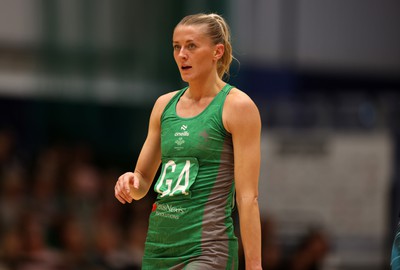 190424 - Cardiff Dragons v Surrey Storms - Vitality Netball Super League - Phillipa Yarranton of Cardiff Dragons