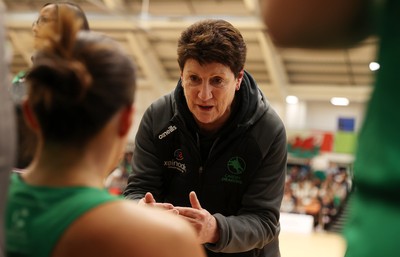 190424 - Cardiff Dragons v Surrey Storms - Vitality Netball Super League - Jill Mcintosh, Head Coach of Cardiff Dragons