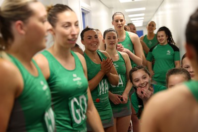 190424 - Cardiff Dragons v Surrey Storms - Vitality Netball Super League - Elle McDonald of Cardiff Dragons