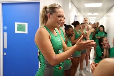 190424 - Cardiff Dragons v Surrey Storms - Vitality Netball Super League - Leah Middleton of Cardiff Dragons