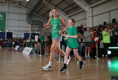 190424 - Cardiff Dragons v Surrey Storms - Vitality Netball Super League - Leah Middleton of Cardiff Dragons