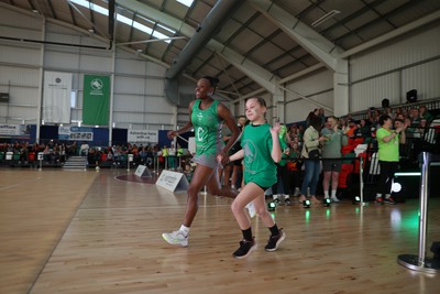 190424 - Cardiff Dragons v Surrey Storms - Vitality Netball Super League - Khanyisa Chawane of Cardiff Dragons