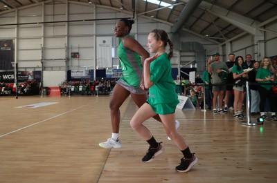 190424 - Cardiff Dragons v Surrey Storms - Vitality Netball Super League - Khanyisa Chawane of Cardiff Dragons