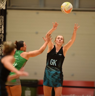 190424 - Cardiff Dragons v Surrey Storm - Vitality Netball SuperLeague - Nia Jones of Cardiff Dragons