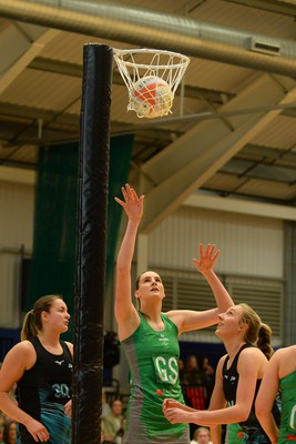 190424 - Cardiff Dragons v Surrey Storm - Vitality Netball SuperLeague - Georgia Rowe of Cardiff Dragons