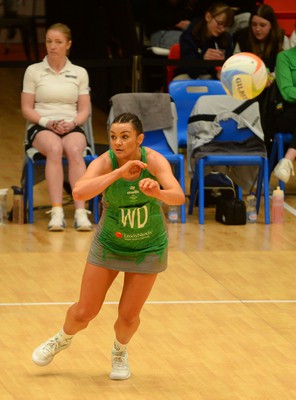 190424 - Cardiff Dragons v Surrey Storm - Vitality Netball SuperLeague - Nia Jones of Cardiff Dragons