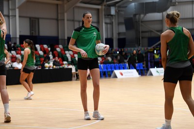 220225 - Cardiff Dragons v Birmingham Panthers - Netball Super League - Georgia Rowe of Cardiff Dragons