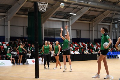 220225 - Cardiff Dragons v Birmingham Panthers - Netball Super League - Chelsea Beard of Cardiff Dragons