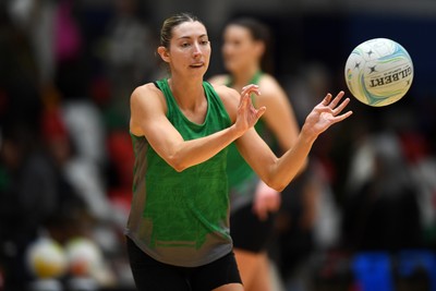 220225 - Cardiff Dragons v Birmingham Panthers - Netball Super League - Jacqui Newton of Cardiff Dragons