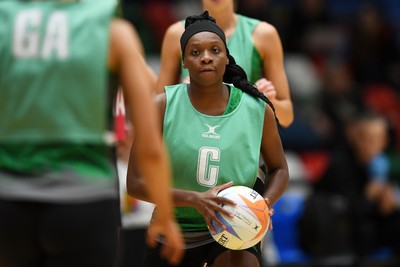 220225 - Cardiff Dragons v Birmingham Panthers - Netball Super League - Khanyisa ‘KC’ Chawane Khanyisa of Cardiff Dragons