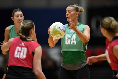 220225 - Cardiff Dragons v Birmingham Panthers - Netball Super League - Phillipa Yarranton of Cardiff Dragons