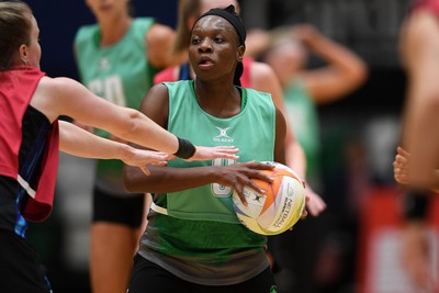 220225 - Cardiff Dragons v Birmingham Panthers - Netball Super League - Khanyisa ‘KC’ Chawane Khanyisa of Cardiff Dragons