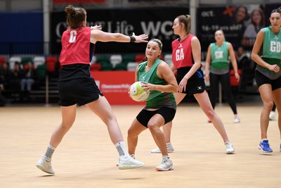 220225 - Cardiff Dragons v Birmingham Panthers - Netball Super League - Bethan Dyke of Cardiff Dragons