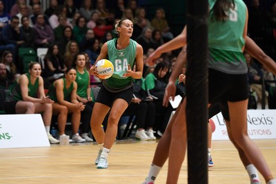 220225 - Cardiff Dragons v Birmingham Panthers - Netball Super League - Phillipa Yarranton of Cardiff Dragons