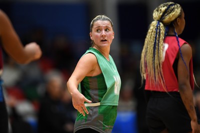 220225 - Cardiff Dragons v Birmingham Panthers - Netball Super League - Bethan Dyke of Cardiff Dragons