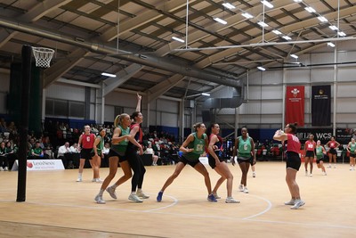 220225 - Cardiff Dragons v Birmingham Panthers - Netball Super League - A general view of play