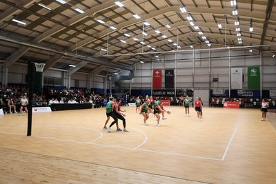 220225 - Cardiff Dragons v Birmingham Panthers - Netball Super League - A general view of play