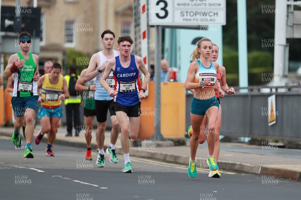 011023 - Principality Building Society Cardiff Half Marathon 2023 - Beth Kidger at the Cardiff Barrage