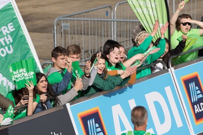 061019 - Cardiff Half Marathon 2019 - Runners make their way through Cardiff Bay, Roald Dahl Plas and past the Wales Millennium Centre at the halfway point of the race