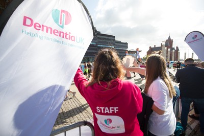 061019 - Cardiff Half Marathon 2019 - Runners make their way through Cardiff Bay, Roald Dahl Plas and past the Wales Millennium Centre at the halfway point of the race