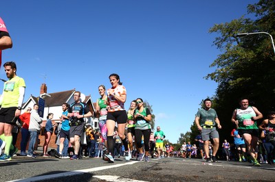 061019 - Cardiff University Cardiff Half Marathon - Runners pass Roath Park Lake