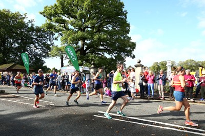 061019 - Cardiff University Cardiff Half Marathon - NSPCC branding at Roath Park Lake