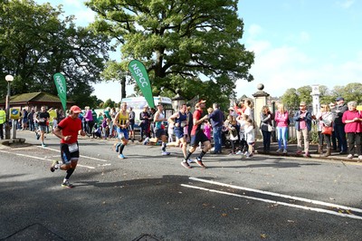 061019 - Cardiff University Cardiff Half Marathon - NSPCC branding at Roath Park Lake