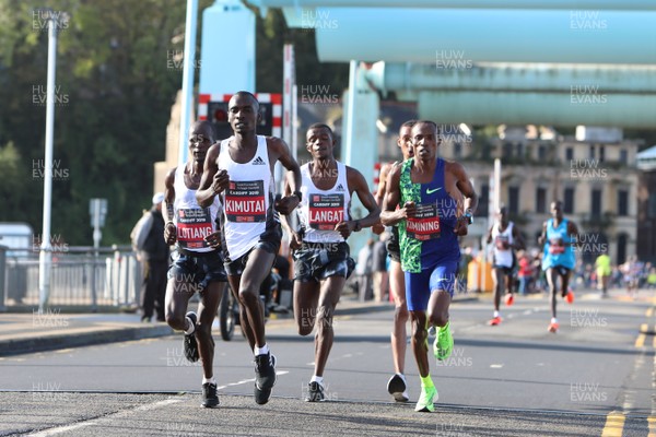 061019 - Cardiff Half Marathon -    Elite athletes at the Cardiff Bay Barrage