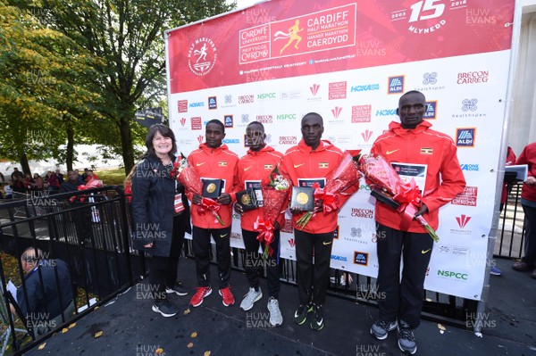 071018 - Cardiff University Cardiff Half Marathon - Winners of the men's team event, Uganda