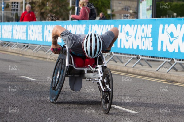 071018 - Cardiff Half Marathon -  Lead wheelchair athlete at Cardiff Bay Barrage