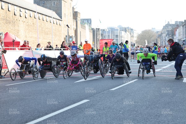 270322 - Cardiff Half Marathon - Start of the wheelchair race