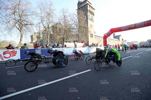 270322 - Cardiff Half Marathon - Start of the wheelchair race